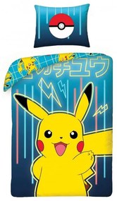 Pokémon Neon lenjerie de pat 140×200cm, 70×90 cm