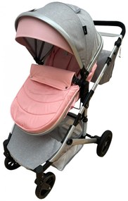 Carucior 2 in 1 pentru copii, cu maner reversibil si suspensii, 0-36 luni - CPC-31-roz