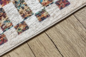 ANDRE 43780 covor lavabil Geometric anti-alunecare - bej / teracotă