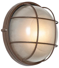 Lampă de perete exterioară industrială maro ruginiu IP44 - Hanneke