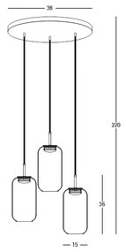 Suspensie  23231 Zambelis LED, Negru, Grecia