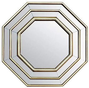 Oglindă decorativa de perete, argintiu, 40x40 cm