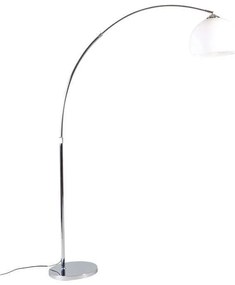 Lampă arc modernă cromată cu umbră albă - Arc Basic