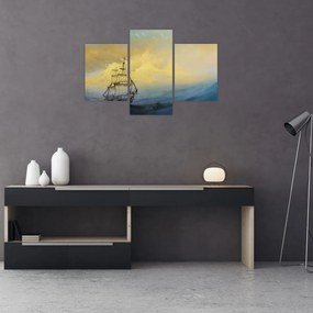 Tablou - Pictură barcă pe mare (90x60 cm)