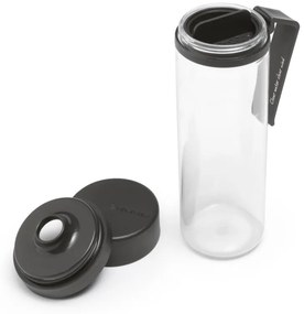 Sticla Brabantia Make&Take 1006278, 500 ml, Cu filtru, Protectie impotriva scurgerilor, Deschidere larga, Transparent/Gri inchis