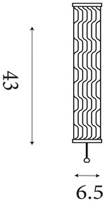 Aplica LED de perete baie metal sticla IP44 Vibrate