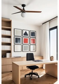 FARO 34277WT-11L - Ventilator KLIM M 1xE27/15W/230V nuc/ negru Ø125 cm WT+DO