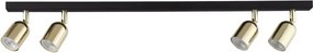 LED RGBW Dimmabil spot TOP 4xGU10/6,5W/230V 2700-6500K negru/auriu