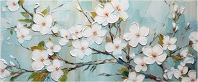 Tablou - Pictură, ramuri de copac înflorit (120x50 cm)