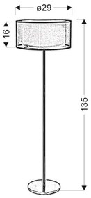 Lampadar SOLO 3xE14/40W/230V gri/crom lucios