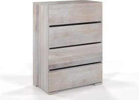 Comodă lemn masiv TerraCraft Stejar 3 Sertare, 80 × 45 × 108 cm - Stejar auriu