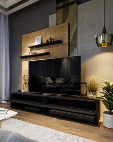 Mobilier living Berny 33 (negru + negru lucios). 1036093