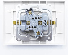Priza dubla cu impamantare si protectie copii, 16A, IP20, Alb, Panasonic Arkedia Slim