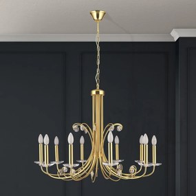 Candelabru stil clasic cu cristal K9 ARIANE 10L auriu