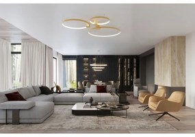 Plafonieră LED RIO LED/50W/230V CRI90 3000K d. 78 cm auriu Thoro TH.224