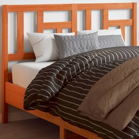 Tablie de pat, maro ceruit, 135 cm, lemn masiv de pin