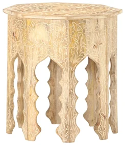 320372 vidaXL Masă laterală, Ø48 cm, lemn masiv de mango