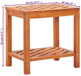 Masa laterala, 45x33x45 cm, lemn masiv de salcam