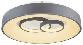Plafoniera LED dimabila cu telecomanda design modern MAVY alb/gri 48416-50R GL