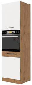Dulap de bucătărie pentru alimente pentru cuptor Virion 60 DP 210 2F (stejar lancelot + alb). 1032564