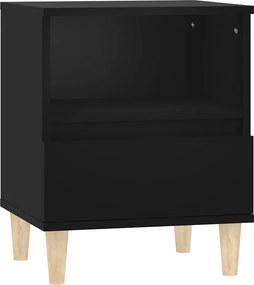 vidaXL Noptiere, negru, 40x35x50 cm