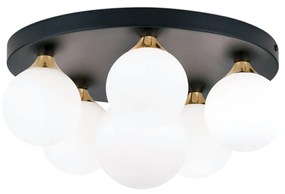 Lustra aplicata design modern SNOWWHITE 6L negru/auriu