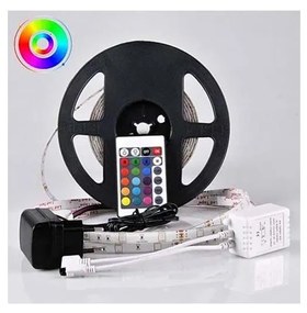 Banda LED RGB reglabilă exterior 5m LED/14W/12V IP65 + telecomandă