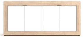 Comodă RUNEA, stejar Sonoma/albă