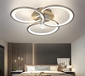 Lustra LED Cu Telecomanda, Elit's, ARGINTIU, wifi 2.4G Lumina/rece/calda/neutra intensitate reglabila