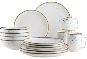 Mäser Set de 16 piese de vase Pintar White cupuncte albastre