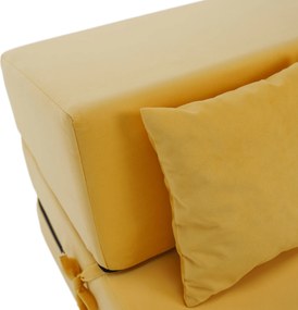 Saltea pliabilă/fotoliu extensibil, 2 in 1, galben, PELOS