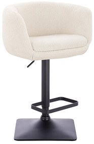 HR333KW Scaun Boucle Crem cu Bază Neagră
