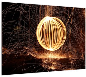 Tablou cu bilă iluminată (70x50 cm)