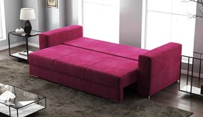 Canapea extensibilă dumonde cu ladă de depozitare si sezut confortabil din spuma high-density, Gloria Zoom Red 240x100 cm