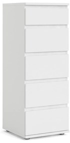 Comodă albă înaltă 40x107 cm Nova – Tvilum