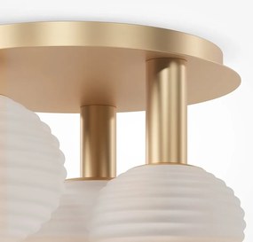 Plafoniera design modern decorativ Reels 3L auriu/alb