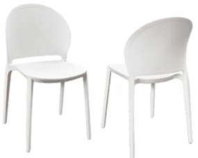 SCAUN TONDO -POLIPROPILENA-HORECA - ALB