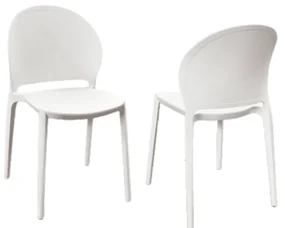 SCAUN TONDO -POLIPROPILENA-HORECA - ALB