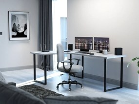 Masă PC de colț Vintid (Alb + Negru). 1054975