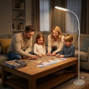 Lampă de podea LED reglabilă TEILO LED/10W/230V 3000/4000/6500K albă + telecomandă
