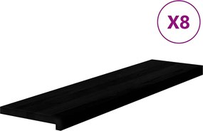 vidaXL Trepte de scară 8 buc maro închis lemn masiv de stejar