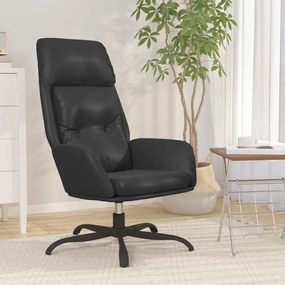 341288 vidaXL Scaun de relaxare, negru, piele ecologică
