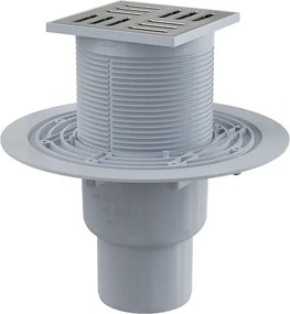 Sifon pardoseala 105 105 50 75 mm iesire verticala, gratar din otel inoxidabil, sistem de retinere a mirosurilor umed APV201