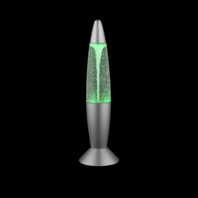 Veioza decorativa, gri argintiu din plastic cu efect de vartej in interior MAGMA 28019 GL