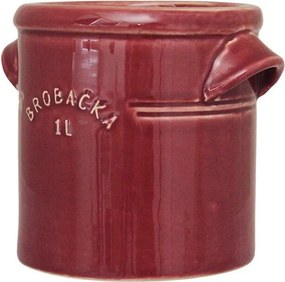 Ghiveci din ceramică glazurată manual 1L burgundy, „Brobacka”