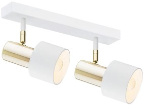 Plafoniera cu 2 spoturi design minimalist DORIA alb/alama