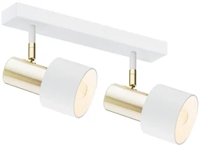 Plafoniera cu 2 spoturi design minimalist DORIA alb/alama