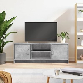 Comoda TV, gri beton, 102x30x37,5 cm, lemn prelucrat