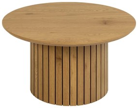 Măsuță de cafea rotundă cu blat în decor de stejar ø 80 cm Yale - Actona