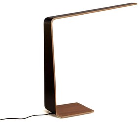 Lampă de masă LED8, multe variante - TUNTO Model: nuc natural, color neagra, tehnologie wireless QI